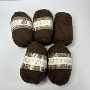 Reynolds Highland Worsted Yarn Brown 425 5 Skeins